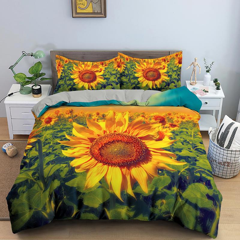 Yellow Sunflowers Bedding Set Duvet Cover Set Gold Yellow Sunflowers Printed Luxury Black Boys Girls Bedding Sets Queen, Set 4 
Yellow Sunflowers Bedding Set Duvet Cover Set Gold Yellow Sunflowers Printed Luxury Black Boys Girls Bedding Sets Queen, Set 4