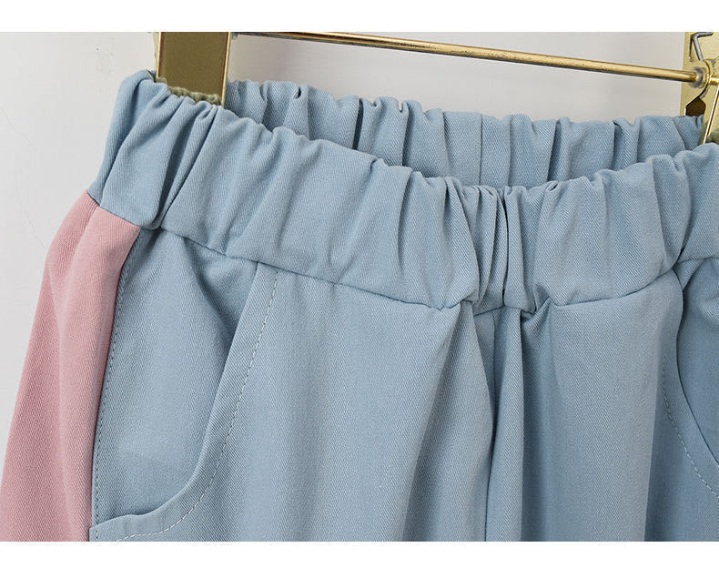 Fashion Big Girls Windproof Sports Semi-high Collar Letter Zipper Clothing Set Teen Spring Summer Tracksuit Kids Sportswear 201031