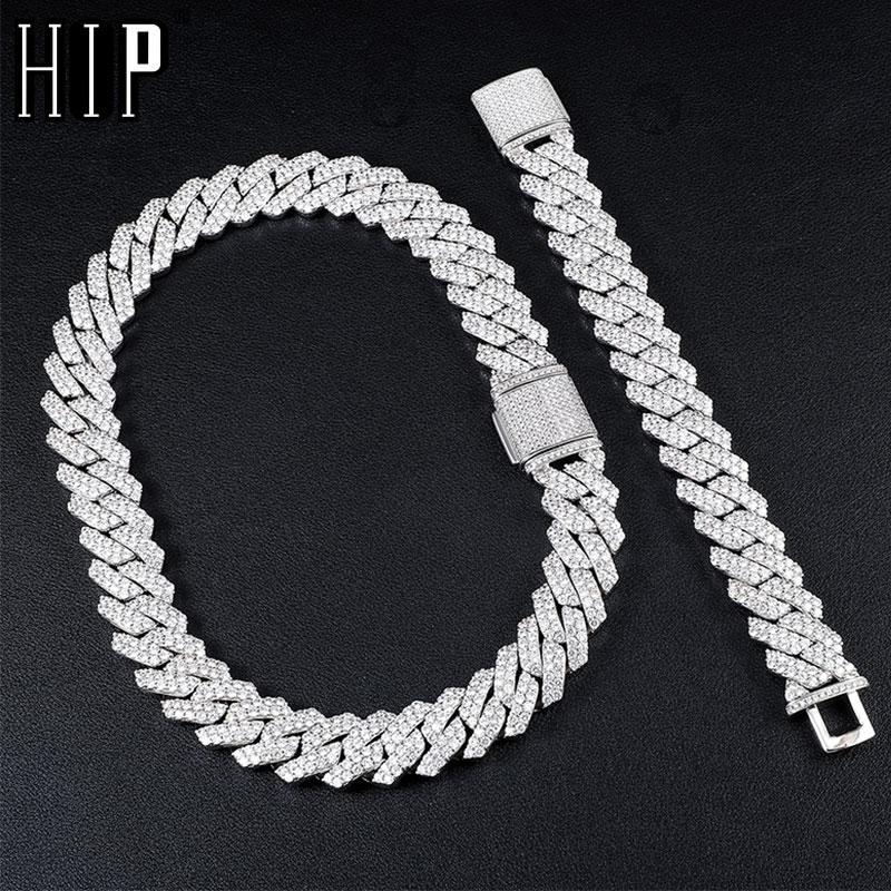 Hip Hop 19MM 2 Row Heavy Cuban Prong Chain Bling Iced Out Box Buckle Copper Setting + CZ 2Set Chain Bracelet For Men Jewelry
Hip Hop 19MM 2 Row Heavy Cuban Prong Chain Bling Iced Out Box Buckle Copper Setting + CZ 2Set Chain Bracelet For Men Jewelry