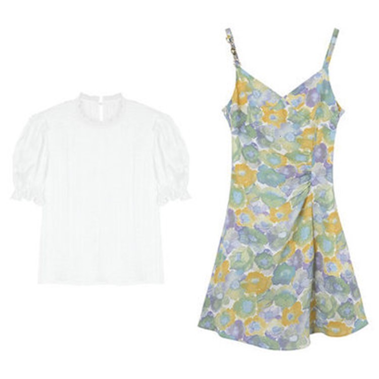 New Set of spring and summer dressed in a short office nightgown the neck regular impression small floral daisy clothes look skinny CAO6, Suit 
New Set of spring and summer dressed in a short office nightgown the neck regular impression small floral daisy clothes look skinny CAO6, Suit
