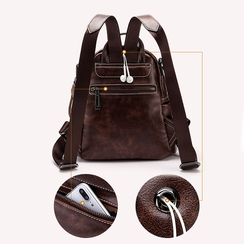 New Fashion Women's Backpack Mini Soft Touch Multi-Function Small Backpack Female Ladies Shoulder Bag Girl Purse