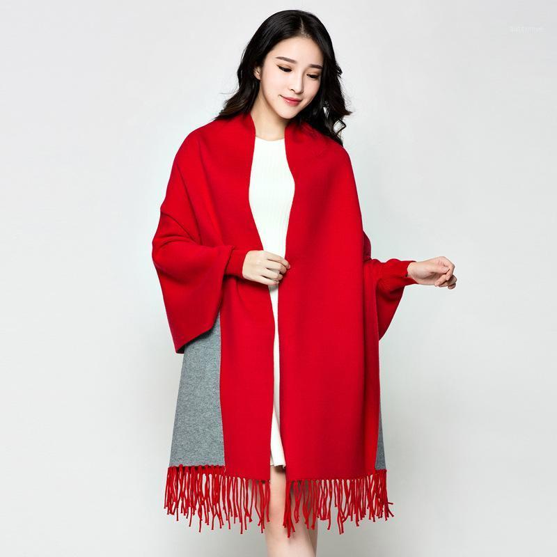 Women Winter Poncho with Sleeve Shawls and Wraps Red Thicken Scarf Stoles Femme Hiver Warm Reversible Ponchos and Capes1
Women Winter Poncho with Sleeve Shawls and Wraps Red Thicken Scarf Stoles Femme Hiver Warm Reversible Ponchos and Capes1