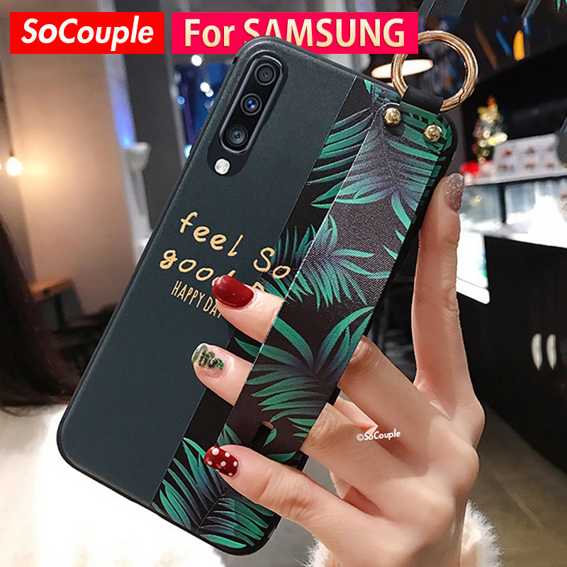 

SoCouple Case For Samsung Galaxy A50 A51 A71 70 30s 20 21s 10 S9 S10 S21 Note 10 S20 FE Ultra plus Wrist Strap Phone Holder Case, Sk3-05wdslepcat