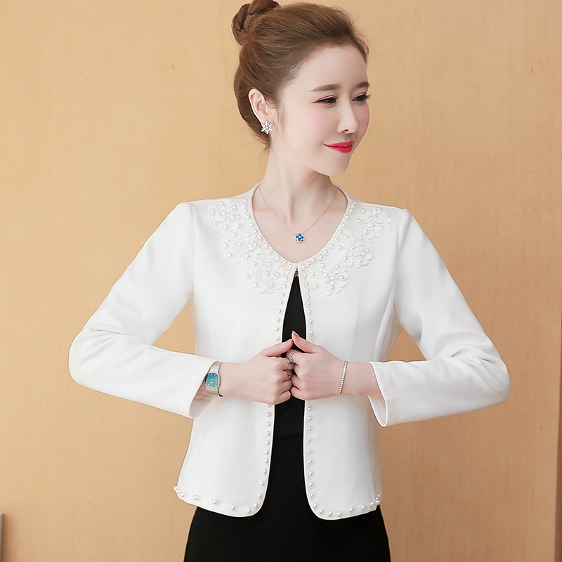 Jackets for Women Long Sleeve Woman Jacket Beading Cardigan Jacket Coat Women 3XL 4XL Plus Size Jacket Women Jackets D539 201019