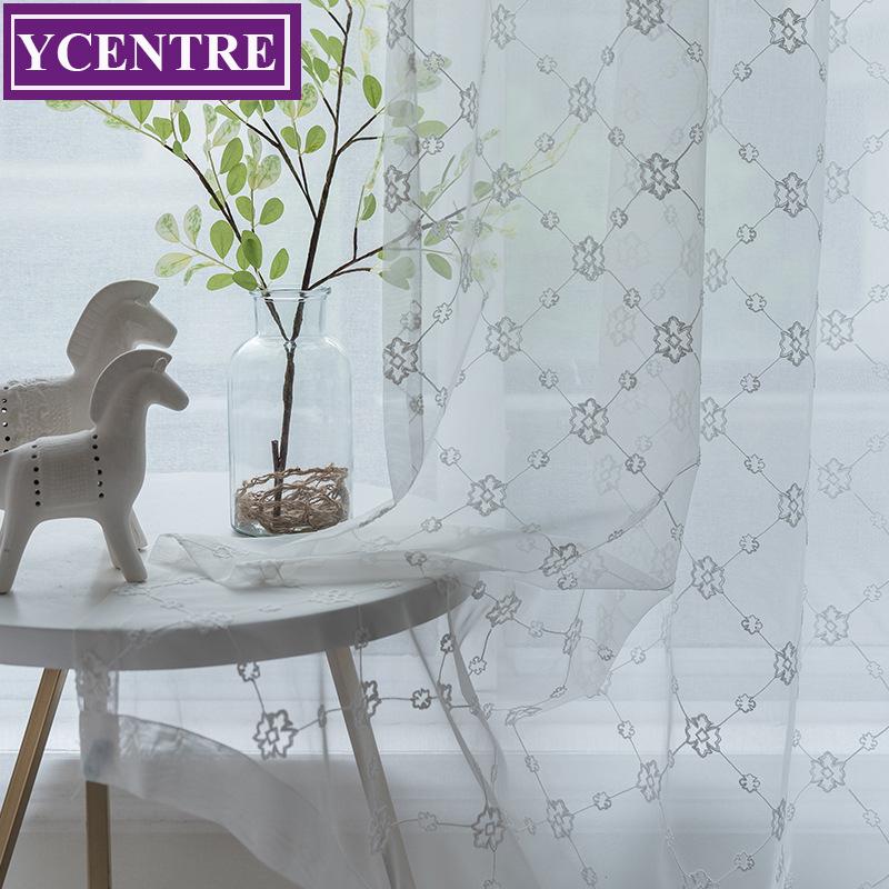 YCENTRE Semi Embroidered White Floral Modern&Simpe Voile Window Treatment Tulle Sheer Curtain for Living Room/Kitchen/Bedroom
YCENTRE Semi Embroidered White Floral Modern&Simpe Voile Window Treatment Tulle Sheer Curtain for Living Room/Kitchen/Bedroom
