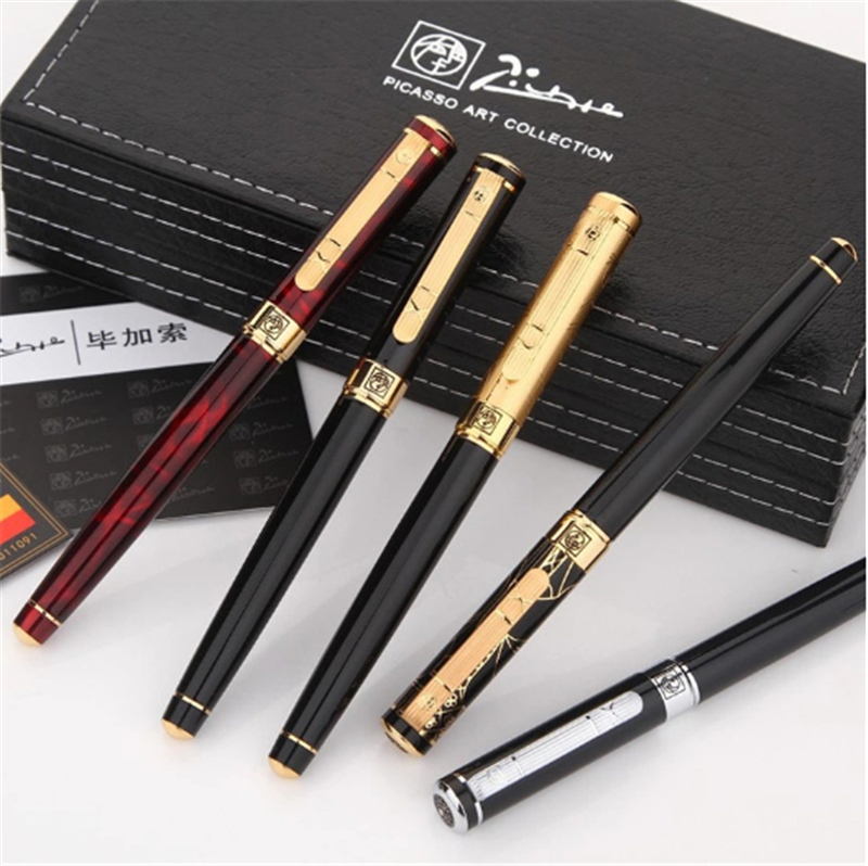 Top Quality Picasso black metal Roller ball pen business office stationery writing Gel pens For Christmas gift