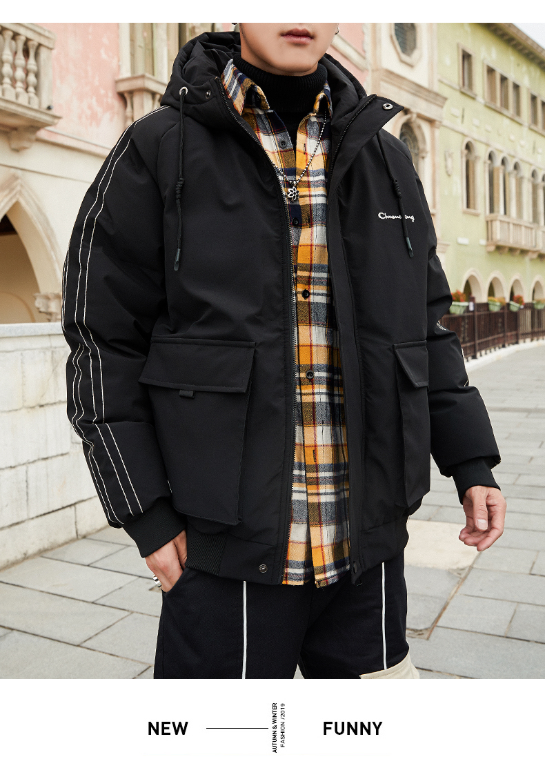 Black The New Tide Of Han Edition Add Wool With Thick Cotton-Padded Jacket Coat Down Cotton-Padded Jacket Winter Day
Black The New Tide Of Han Edition Add Wool With Thick Cotton-Padded Jacket Coat Down Cotton-Padded Jacket Winter Day