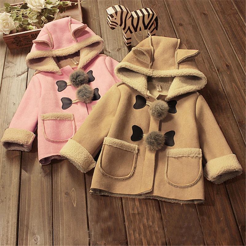 New Girls fleece Suede jackets thickness winter Hooded pink red color Khaki kids coats Girls Jacket 7ct079
New Girls fleece Suede jackets thickness winter Hooded pink red color Khaki kids coats Girls Jacket 7ct079
