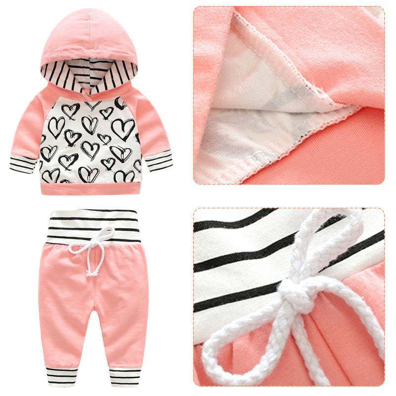 Fashionable Cute Baby Newborn Baby Girl Clothes Hooded Sweatshirt Striped Pants 2 Piece Cotton Sportswear Set, As pic
Fashionable Cute Baby Newborn Baby Girl Clothes Hooded Sweatshirt Striped Pants 2 Piece Cotton Sportswear Set, As pic