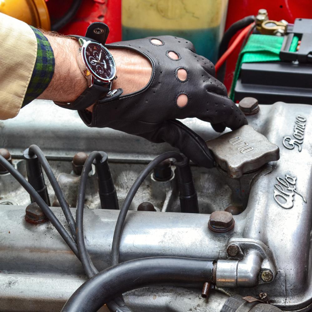 Harssidanzar Men's Gloves Genuine Leather Thin Driving Gloves Unlined LJ201221