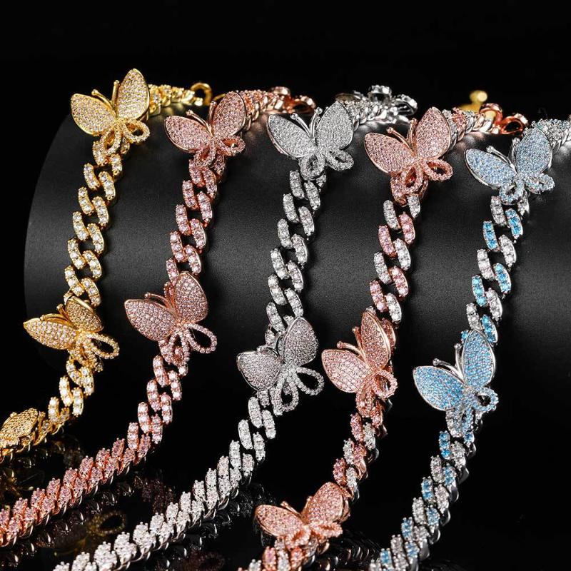 9mm Micro Mini Cuban blue pink Butterfly CZ Cuban Link Iced Out Necklaces Chains Luxury Bling Bling Hip Hop Jewelry
9mm Micro Mini Cuban blue pink Butterfly CZ Cuban Link Iced Out Necklaces Chains Luxury Bling Bling Hip Hop Jewelry