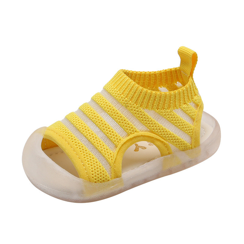 Baby Boys Girls Knitting Sandals Mesh Breathable Little Kids Summer Shoes infant stripe First Walkers 201130