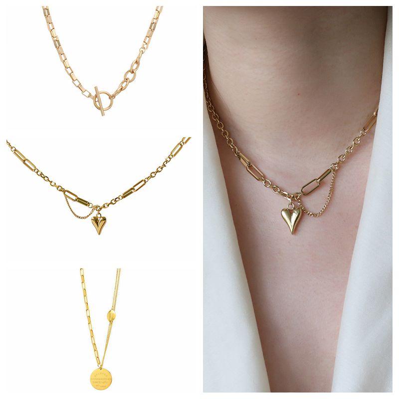 New Design Fashion Jewelry Simple Retro All-Macth Clavicle Chain Boho Heart Pendants Necklaces For Women Gold Metal Necklace
New Design Fashion Jewelry Simple Retro All-Macth Clavicle Chain Boho Heart Pendants Necklaces For Women Gold Metal Necklace