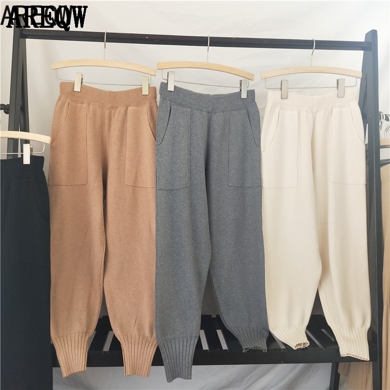 Autumn Winter Women Pants Sweat Pants Casual Warm Soft Streetwear Harem Pants 201113