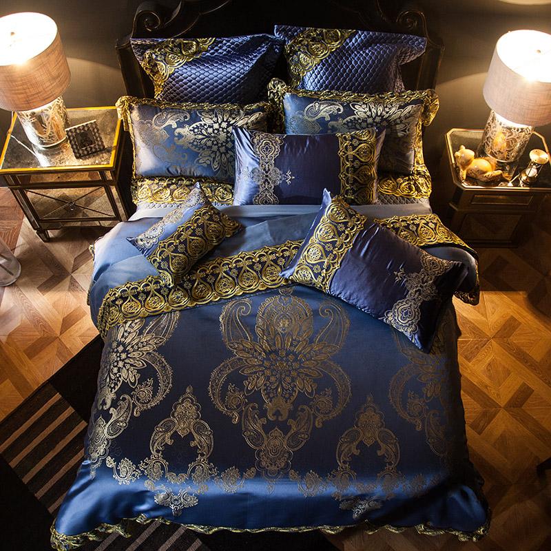 Luxury Europe Wedding Bedding Set Satin Jacquard Silk Egyptian Cotton Lace Duvet Cover Embroidery Bed Sheet Bedspread Pillowcase
Luxury Europe Wedding Bedding Set Satin Jacquard Silk Egyptian Cotton Lace Duvet Cover Embroidery Bed Sheet Bedspread Pillowcase