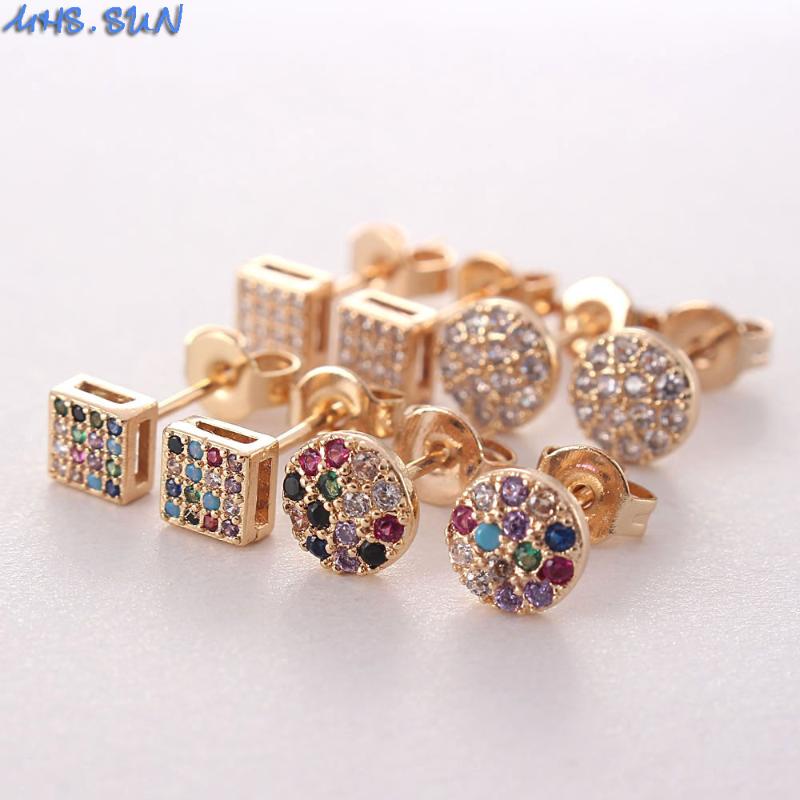 MHS.SUN Cute Small Square/Round Mosaic Zircon Earrings Luxury Gold Color Women/Girls Stud Earrings Fashion CZ Ear Jewelry
MHS.SUN Cute Small Square/Round Mosaic Zircon Earrings Luxury Gold Color Women/Girls Stud Earrings Fashion CZ Ear Jewelry