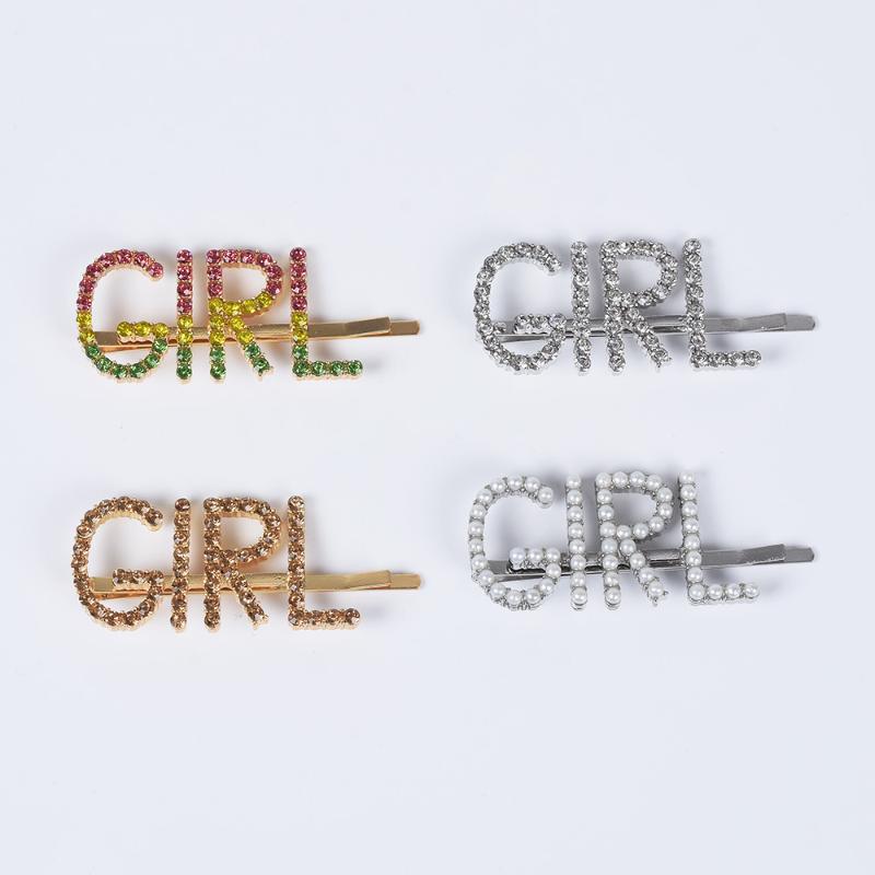 Luxury Crystal Rhinestone GIRL Letter Hairpins Women Hair Accessories Alphabet Hair Clips Faux Pearl Hairpin Hairclips girls
Luxury Crystal Rhinestone GIRL Letter Hairpins Women Hair Accessories Alphabet Hair Clips Faux Pearl Hairpin Hairclips girls