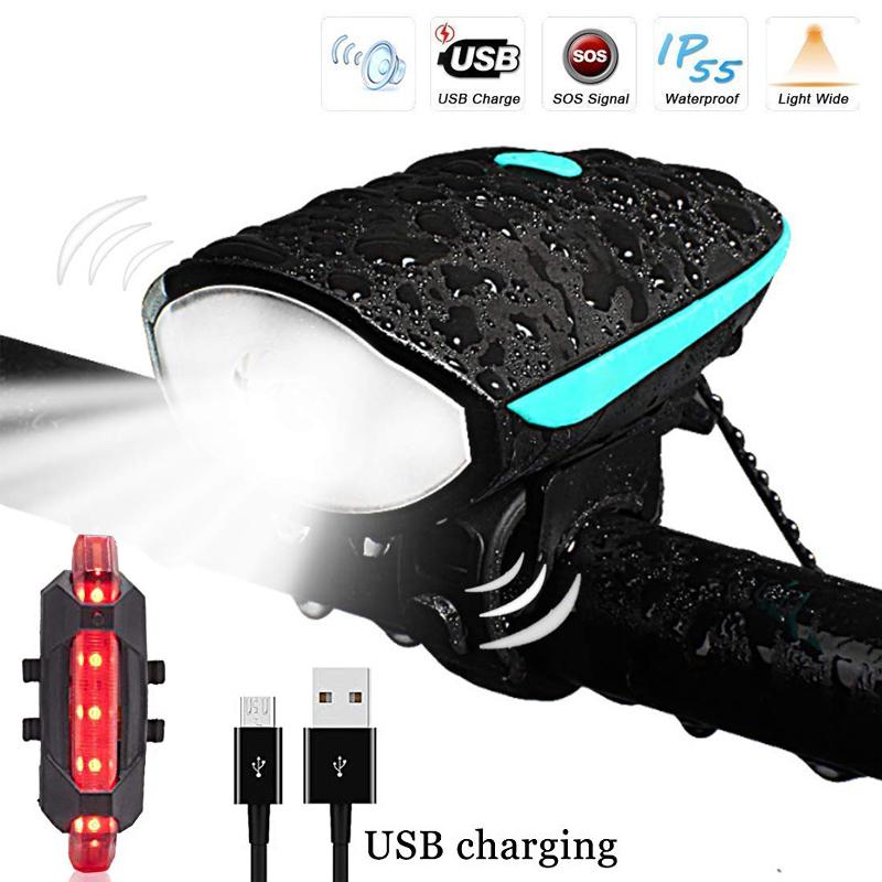 USB Rechargeable Waterproof LED Bike Light With Loud Bike Horn Super Bright for 250 Lumens Night Bicycle Light Safety
USB Rechargeable Waterproof LED Bike Light With Loud Bike Horn Super Bright for 250 Lumens Night Bicycle Light Safety