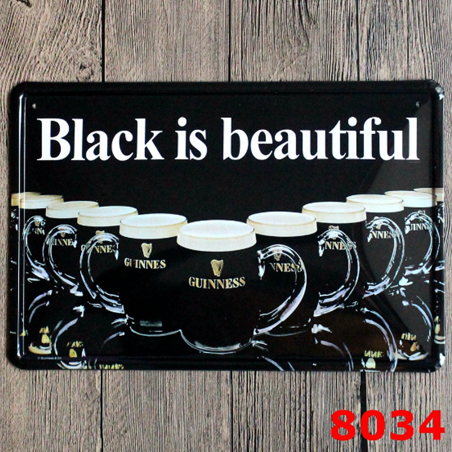 New Guiness Black Beer Tin Signs Retro Metal Iron Plate Painting Wall Decoration for Bar Cafe Home Club Pub Beer 20*30cm
New Guiness Black Beer Tin Signs Retro Metal Iron Plate Painting Wall Decoration for Bar Cafe Home Club Pub Beer 20*30cm