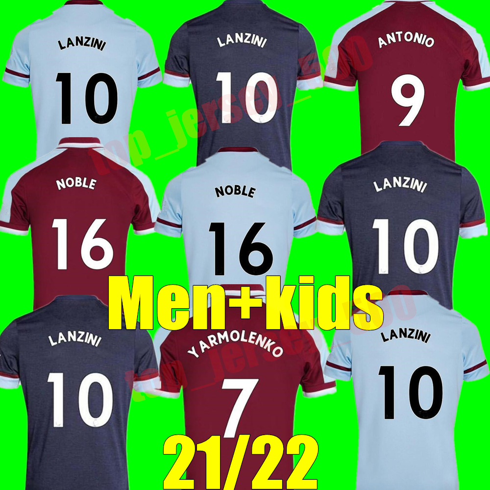 22 23 West Hams BOWEN RICE Soccer Jerseys United BENRAHMA LANZINI ANTONIO YARMOLENKO NOBLE FORNALS DAWSON Vlasic SOUCEK 2022 2023 Jersey Football Shirt Men Kids Kit, Adult away
22 23 West Hams BOWEN RICE Soccer Jerseys United BENRAHMA LANZINI ANTONIO YARMOLENKO NOBLE FORNALS DAWSON Vlasic SOUCEK 2022 2023 Jersey Football Shirt Men Kids Kit, Adult away