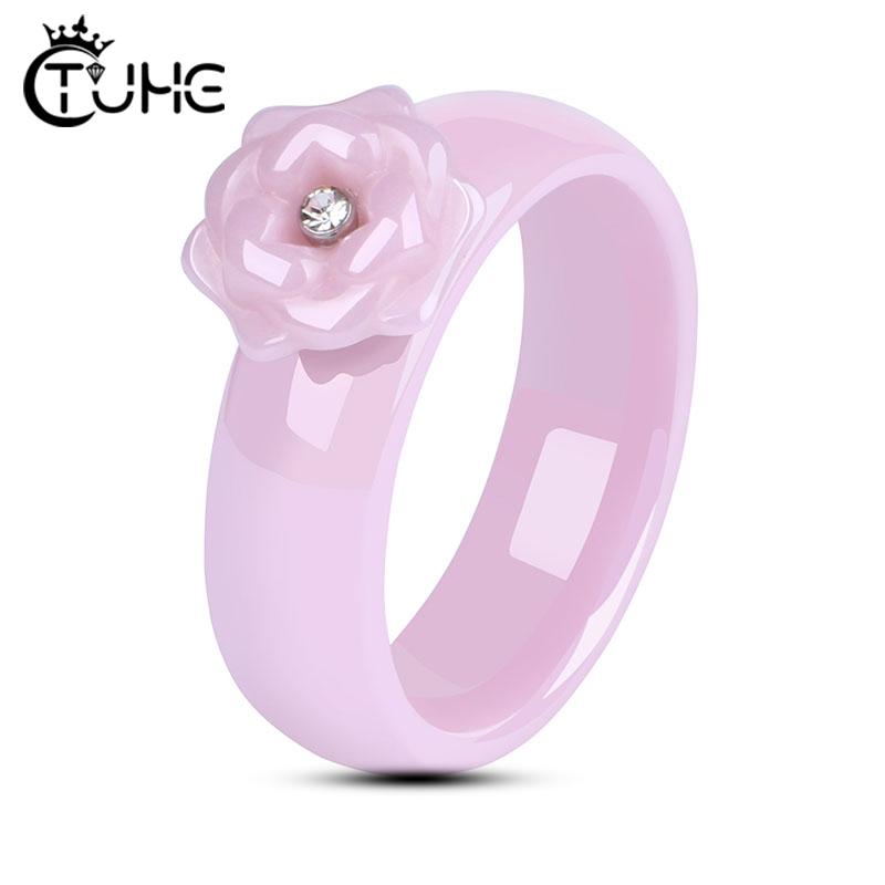 Cute Rings Jewelry With Pink Flower One Bling Crystal Full Pink Ceramic Rings Never Fade Healthy Material Wedding Gift
Cute Rings Jewelry With Pink Flower One Bling Crystal Full Pink Ceramic Rings Never Fade Healthy Material Wedding Gift