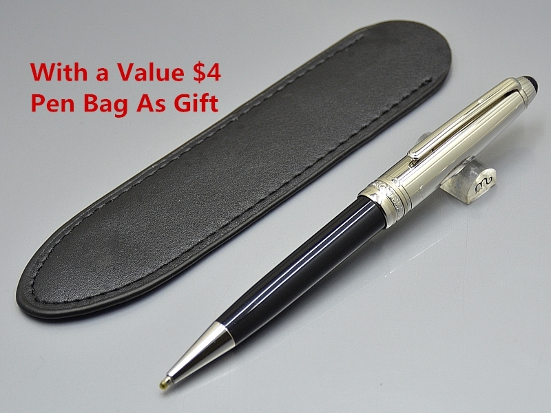Send 1 Free Gift Leather Bag - Luxury Msk-163 Black Resin Silver Cap Ballpoint pen Writing School office supplies with Series number on clip, As picture shown
Send 1 Free Gift Leather Bag - Luxury Msk-163 Black Resin Silver Cap Ballpoint pen Writing School office supplies with Series number on clip, As picture shown
