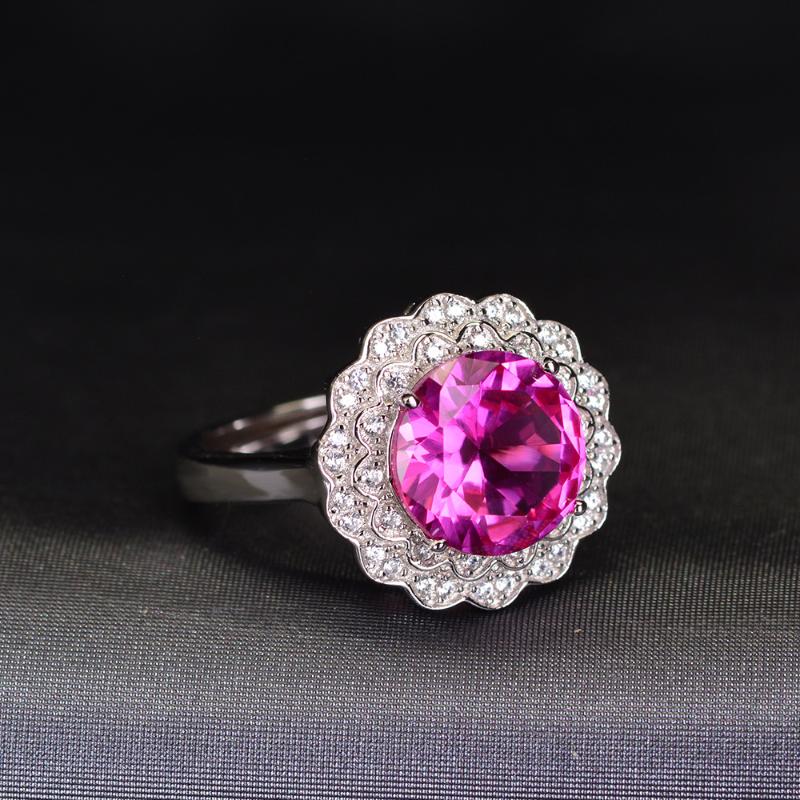 Fashion Real 925 Sterling Silver Pink Sapphire Gemstone Wedding Engagement Opening Flower Adjustable Ring Jewelry Wholesale
Fashion Real 925 Sterling Silver Pink Sapphire Gemstone Wedding Engagement Opening Flower Adjustable Ring Jewelry Wholesale