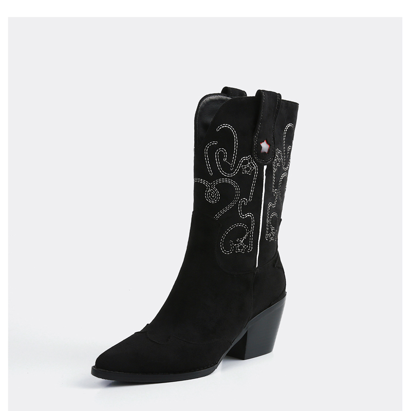 Hot female Ins mid-calf more size 22-27.5cm embroidered boots stuffed warm for woman winter shoes PZTD, Black-suede
Hot female Ins mid-calf more size 22-27.5cm embroidered boots stuffed warm for woman winter shoes PZTD, Black-suede