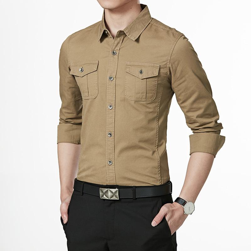 Khaki Shirt Casual Slim Fit Jacket Blue Shirts Cotton Business Long Sleeve Vintage Streetwear Shirts for Men
Khaki Shirt Casual Slim Fit Jacket Blue Shirts Cotton Business Long Sleeve Vintage Streetwear Shirts for Men