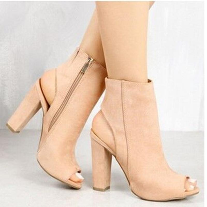 2020 New Ankle Boots Faux Suede Leather Casual Open Peep Toe High Heels Zipper Fashion Square Rubber Black Shoes For Women1, Beige
2020 New Ankle Boots Faux Suede Leather Casual Open Peep Toe High Heels Zipper Fashion Square Rubber Black Shoes For Women1, Beige