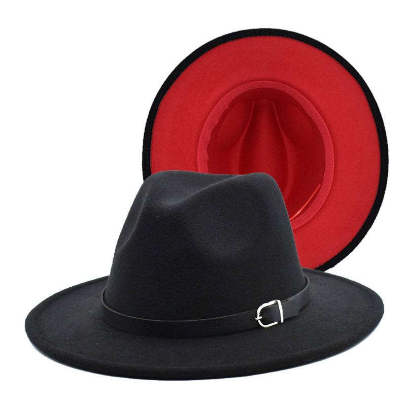 Mixed Colors Jazz Hats Cowboy Hat For Women And Men Winter Men Cap Red With Black Wool Felt Bowler Hat Floppy Jazz Fedora Hats, C0213-m
Mixed Colors Jazz Hats Cowboy Hat For Women And Men Winter Men Cap Red With Black Wool Felt Bowler Hat Floppy Jazz Fedora Hats, C0213-m