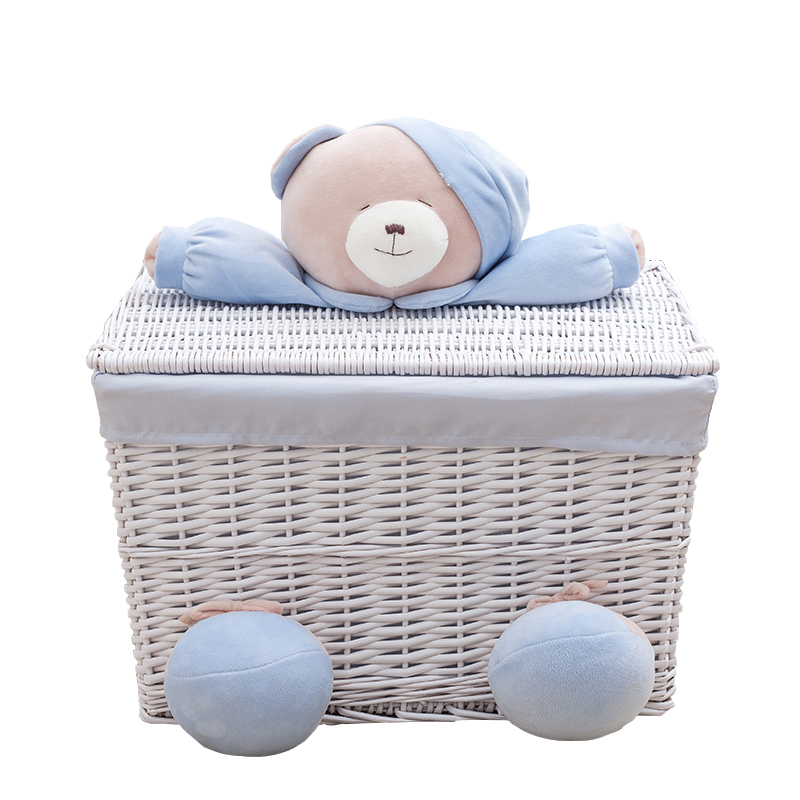 Laundry Basket Handmade Wicker With a lid Little Bear Square Large Capacity Blue Sundry Books Storage Basket Indoor Furnitur C0125
Laundry Basket Handmade Wicker With a lid Little Bear Square Large Capacity Blue Sundry Books Storage Basket Indoor Furnitur C0125