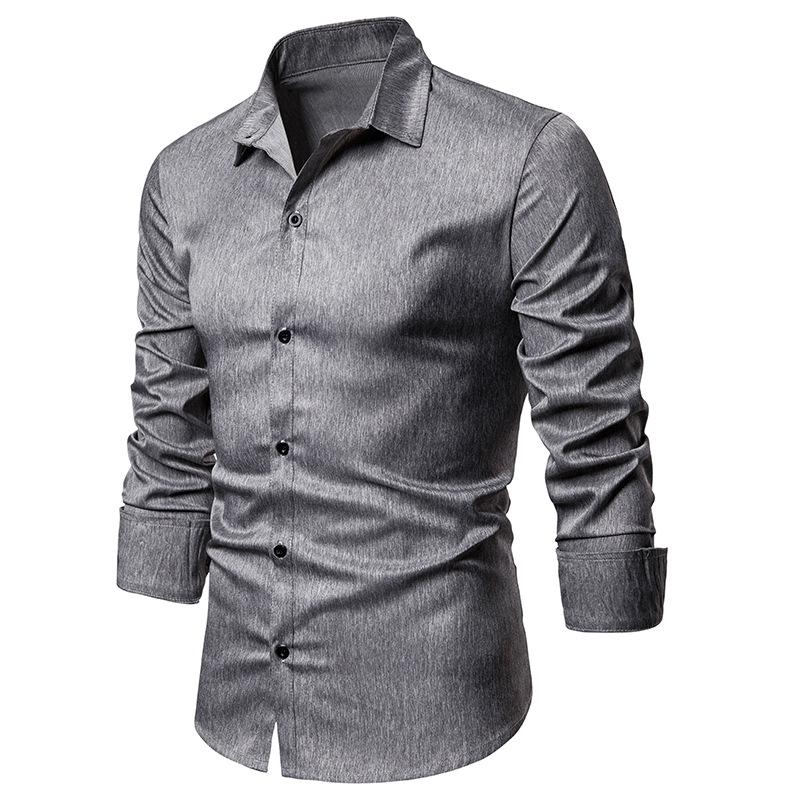 Mens Business Casual Shirts Slim Fit Chemise Homme 2020 Brand New Long Sleeve Dress Shirt Men Social Color Social Shirt Male XXL, Gray
Mens Business Casual Shirts Slim Fit Chemise Homme 2020 Brand New Long Sleeve Dress Shirt Men Social Color Social Shirt Male XXL, Gray