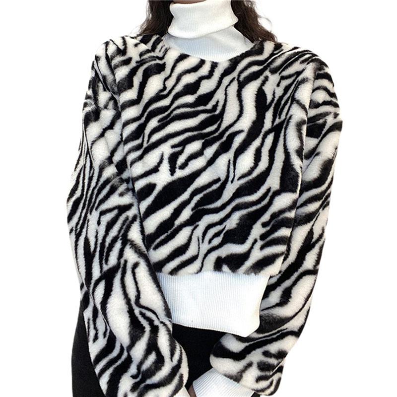 Women' Turtleneck Pullover Top Hoodies Long Sleeve Animal Print Fluffy Plush Loose Sweatshirt Ladies Hoodies Winter Clothes, As photo shows
Women' Turtleneck Pullover Top Hoodies Long Sleeve Animal Print Fluffy Plush Loose Sweatshirt Ladies Hoodies Winter Clothes, As photo shows