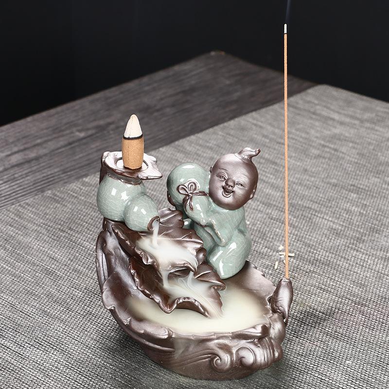 gourd doll backflow incense burner smoke waterfall incense cone sticks holder ceramic censer creative home decor crafts
gourd doll backflow incense burner smoke waterfall incense cone sticks holder ceramic censer creative home decor crafts