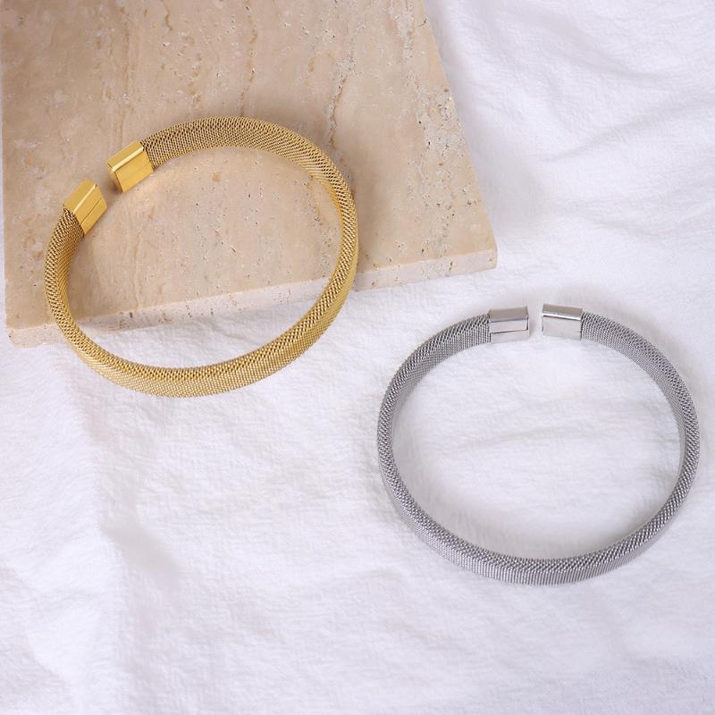 Bangle Fashion Pulseiras Silver Gold Color Stainless Steel Bangles Bracelets Woven Design Bracelet C Shape Mesh For Wom
Bangle Fashion Pulseiras Silver Gold Color Stainless Steel Bangles Bracelets Woven Design Bracelet C Shape Mesh For Wom