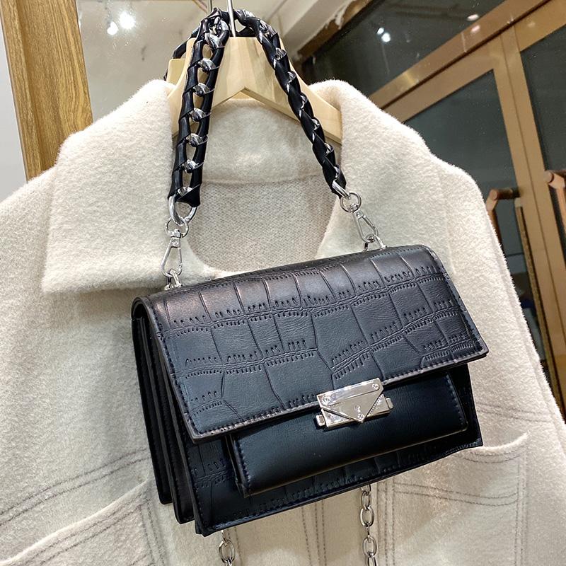 New Shoulder Bag Ladies Messenger Pack Stone Pattern Square Bolsos De Mujer High-Quality Leather Black Handbags Bolso Negro Piel
New Shoulder Bag Ladies Messenger Pack Stone Pattern Square Bolsos De Mujer High-Quality Leather Black Handbags Bolso Negro Piel