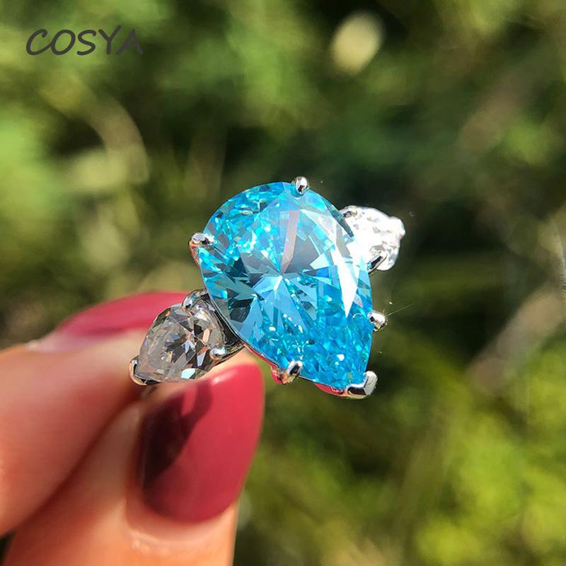 COSYA Women 10*14mm Water Drop 10 s Engagement Rings Real 925 Sterling Silver Shinning High Carbon Diamond Fashion Jewelry
COSYA Women 10*14mm Water Drop 10 s Engagement Rings Real 925 Sterling Silver Shinning High Carbon Diamond Fashion Jewelry