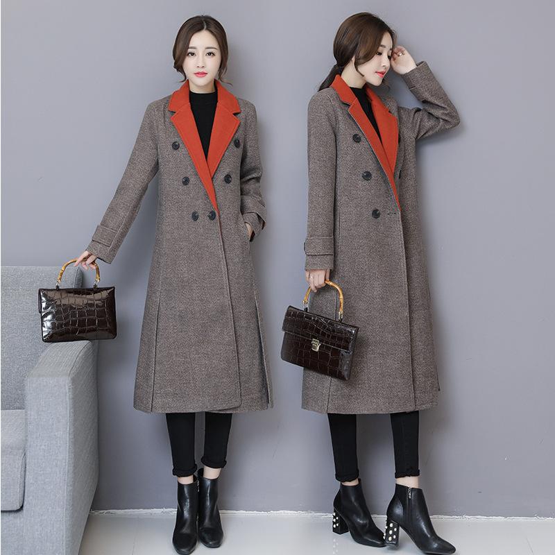 Double Breasted Long Winter Fashion Wool Coats Turn-down Collar Wool Blend Coat And Jacket Slim Solid Coat Femenino, Gray
Double Breasted Long Winter Fashion Wool Coats Turn-down Collar Wool Blend Coat And Jacket Slim Solid Coat Femenino, Gray