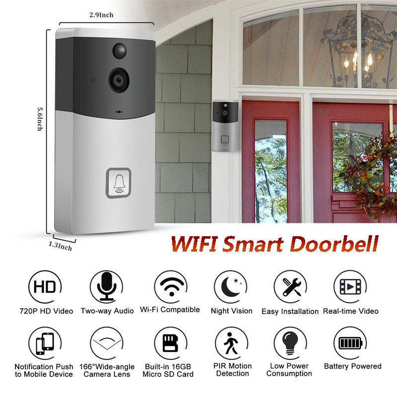 WiFi Ring Doorbell Smart Wireless Bell Camera Video Phone Intercom Home Security Call Intercom for Apartment door bell Ring
WiFi Ring Doorbell Smart Wireless Bell Camera Video Phone Intercom Home Security Call Intercom for Apartment door bell Ring