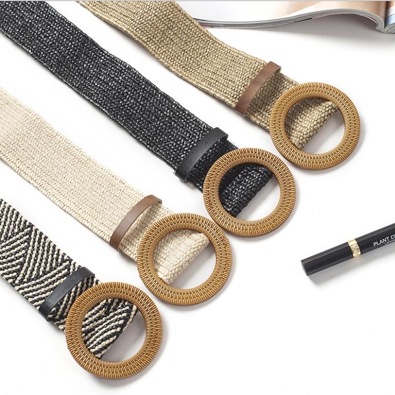Vintage Boho Braided Waist Belt Round Wooden Buckle Belts for Women Smooth Round Buckle Wide Belt Woven Straw Female, Beige
Vintage Boho Braided Waist Belt Round Wooden Buckle Belts for Women Smooth Round Buckle Wide Belt Woven Straw Female, Beige