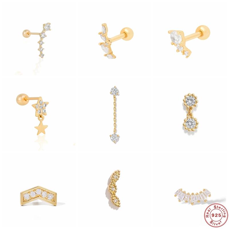 100% Real 925 Sterling Silver Fine Earring Earlobe Buckle Piercing Stud Earring For Ladies Woman CZ Cartilage Earrings Jewelry
100% Real 925 Sterling Silver Fine Earring Earlobe Buckle Piercing Stud Earring For Ladies Woman CZ Cartilage Earrings Jewelry