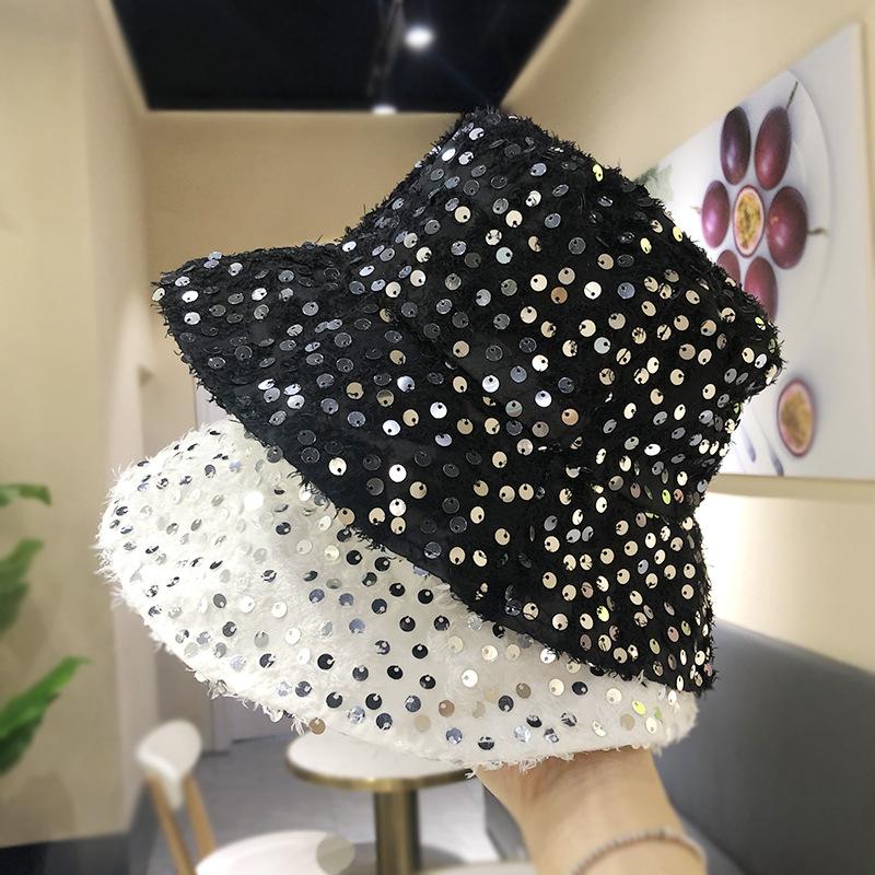 202012-shi8302 autumn spring pluse cloud Shiny sequins lady bucket cap women fishermen hat, White
202012-shi8302 autumn spring pluse cloud Shiny sequins lady bucket cap women fishermen hat, White
