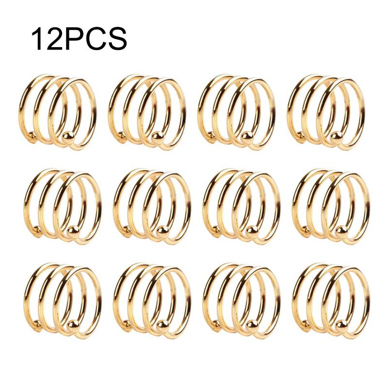 12pcs Hotel Metal Spiral Shape Banquet Dining Room Home Non Slip Gift Table Decor Napkin Rings Wedding Party Accessories
12pcs Hotel Metal Spiral Shape Banquet Dining Room Home Non Slip Gift Table Decor Napkin Rings Wedding Party Accessories