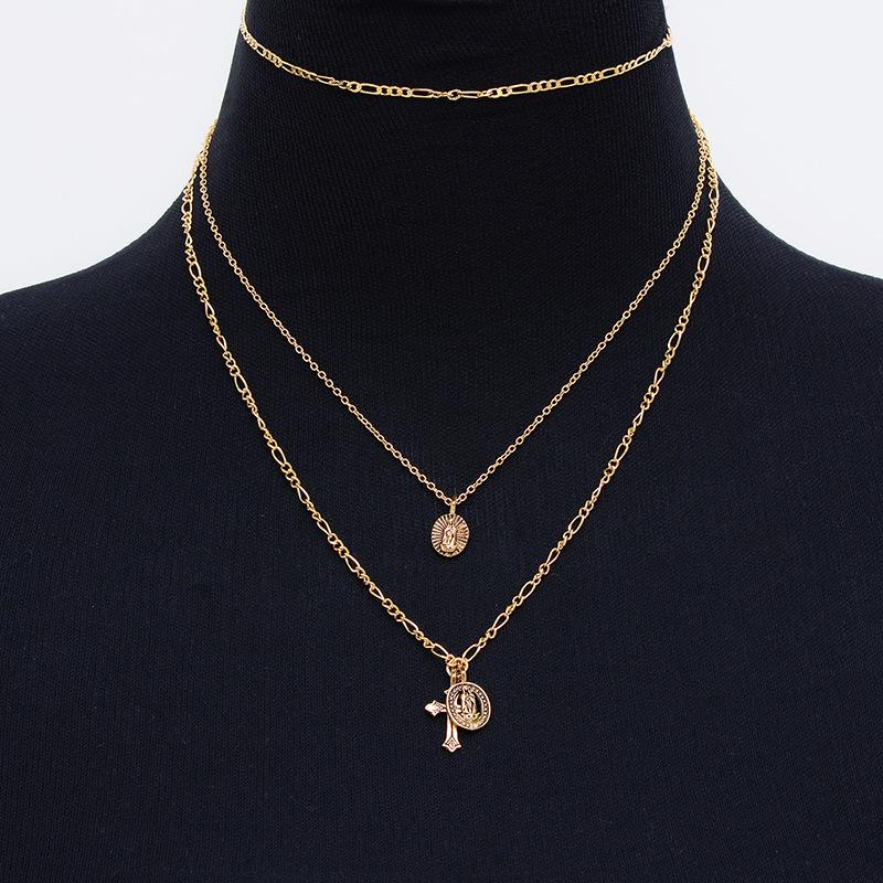 Doreen Box Bohemian Women Round Cross Pendant Gold Sliver Color Clavicle Chain Vintage Multilayer Necklace Set Fashion Jewelry
Doreen Box Bohemian Women Round Cross Pendant Gold Sliver Color Clavicle Chain Vintage Multilayer Necklace Set Fashion Jewelry