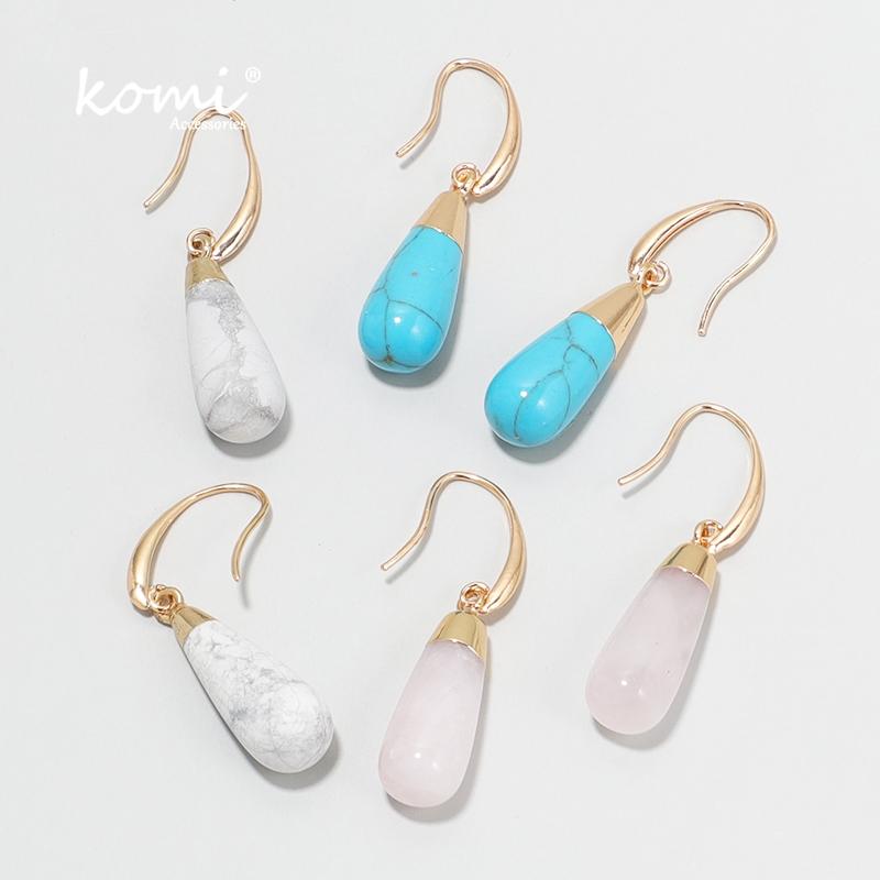 KOMi Bohemia Style Natural Stone Crystal Dangle Earrings White Pink Turquoises Ear Dangle Earring Jewelry Gift Woman K2504, Silver
KOMi Bohemia Style Natural Stone Crystal Dangle Earrings White Pink Turquoises Ear Dangle Earring Jewelry Gift Woman K2504, Silver
