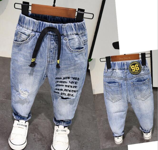 Children's pants kids pants baby boys jeans children jeans for Baby boys denim pants toddler clothing 2-7 Years LJ201203