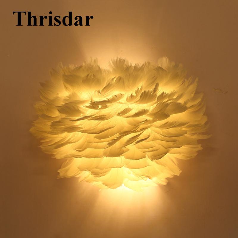 Thrisdar Nordic Feather LED Wall Lamps With E14 Base Bedroom Bedside Creative Wall Light Hotel Restuarant Corridor Light
Thrisdar Nordic Feather LED Wall Lamps With E14 Base Bedroom Bedside Creative Wall Light Hotel Restuarant Corridor Light