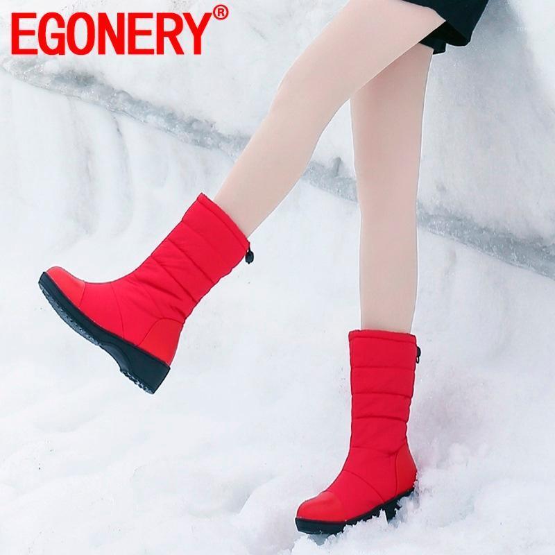 EGONERY woman shoes winter new concise round toe snow boots outside warm comfortable mid heels platform plus size ladies shoes1, Black
EGONERY woman shoes winter new concise round toe snow boots outside warm comfortable mid heels platform plus size ladies shoes1, Black