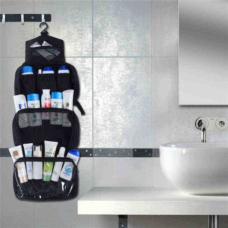 Men Bag Hanging Travel Toiletry Wash Organizer Women Cosmetics Kit Make Up Pouch High Quality Waterproof Hook Shower Bags 202211